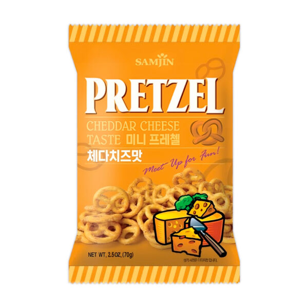 Pretzel Coreano Sabor Queso Cheddar Samjin 70g