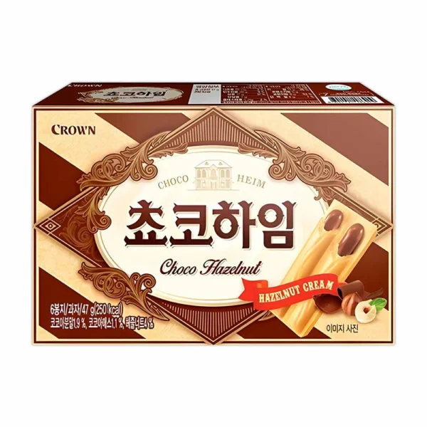 Galletas sabor Chocolate y Avellanas CROWN 47g