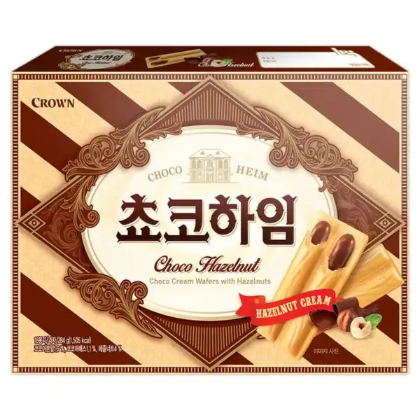Galletas sabor Chocolate y Avellanas CROWN 284g