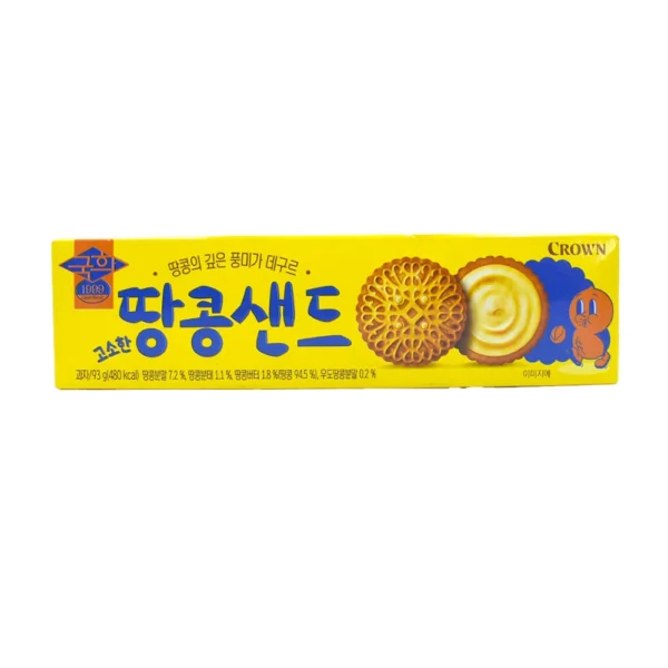 Galletas rellenas de crema de Cacahuate CROWN 93 g