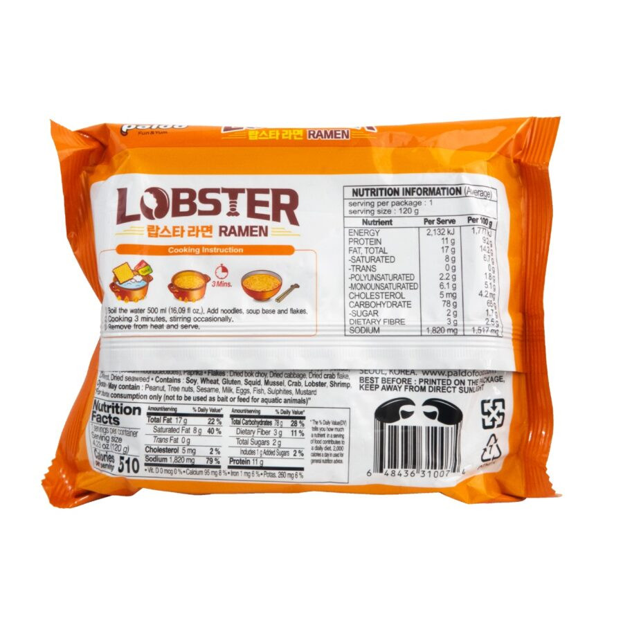 Paldo Lobster Ramen de Langosta Bolsa 120 g