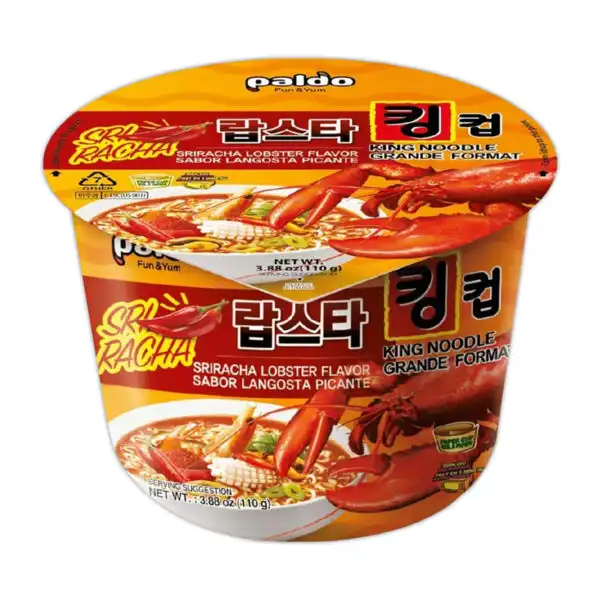 Ramen sabor Langosta con salsa Sriracha Tazón 110g Paldo