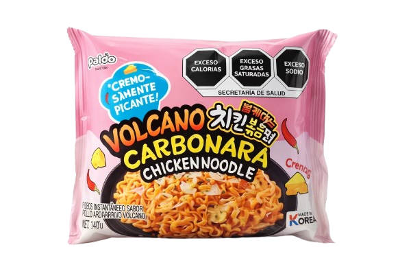 Paldo Volcano Ramen Sabor Pollo Picante Carbonara 130g