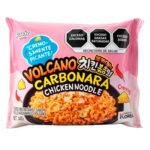 Paldo Volcano Ramen Sabor Pollo Picante Carbonara 130g
