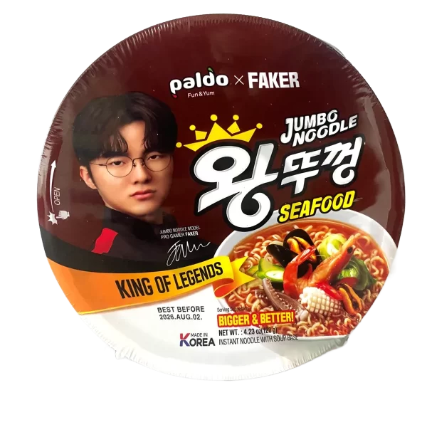 Paldo King of Legends Jumbo Noodle SeaFood – Sabor Mariscos Estilo Coreano 120g