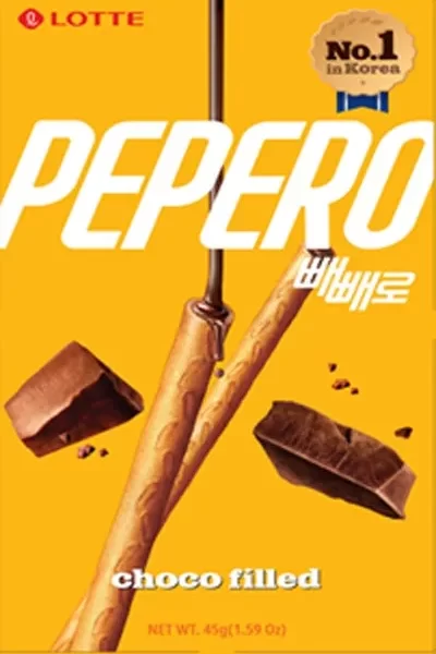 Pepero Chocofilled Lotte – Galleta Coreana Rellena de Crema de Chocolate | Venta al Mayoreo