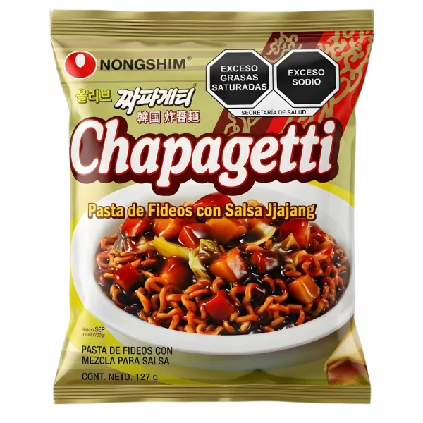 Nongshim Chapagetti 127g – Pasta de Fideos Coreanos con Salsa Jjajang (Chajangmyeon) | Venta al Mayoreo