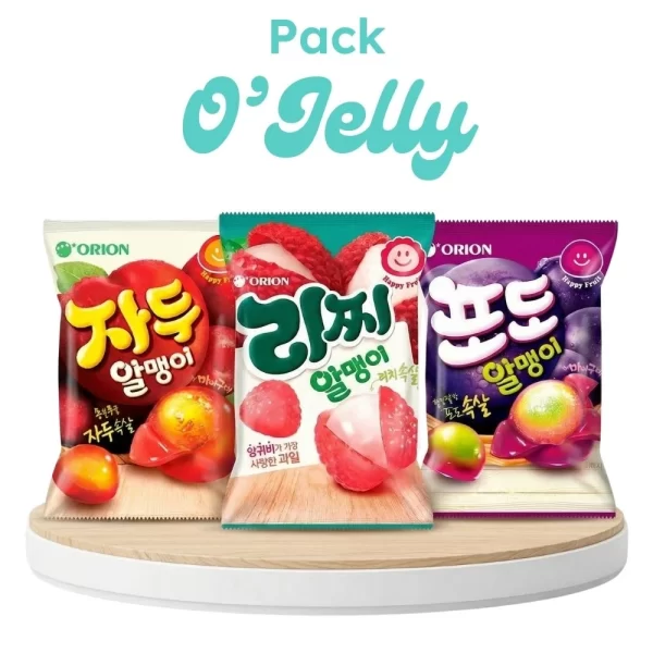 Pack Gomitas Coreanas Orion O’Jelly – Sabores Frutales (3 Pack)