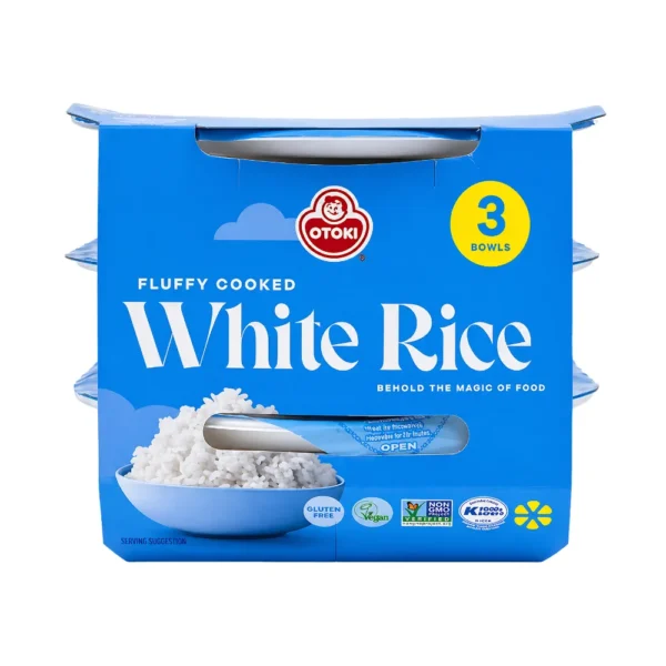 Arroz Blanco Cocido Otoki (Pack 3 Bowls) 630 g